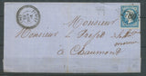 1864 Lettre GC2780 + CAD Pancey T22 HAUTE-MARNE(50) Indice 17. Superbe X2208