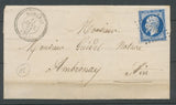 1857 Lettre PC2719 + CAD Romenay T22 SAÔNE-ET-LOIRE(70) Indice 15 X2211