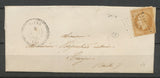 1862 Lettre en local PC3914 CAD Payns T22 AUBE(9) Indice 18. sup. X2221