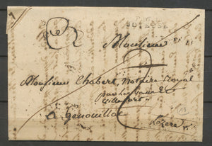 1827 Lettre Marque Linéaire P6P Joyeuse ARDECHE(6) Indice 13 X2298