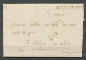 1779 Lettre Marque Tampon Auxonne COTE D'OR(20) Indice 9 X2328