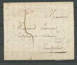 1828 Lettre Cursive 5 Mées/Sisteron Rouge PD BASSES-ALPES(5) Indice 18 X2369