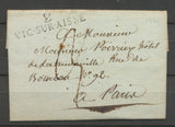 1817 Lettre Marque Linéaire 2 Vic-sur-Aisne AISNE(2) Indice 12 X2400