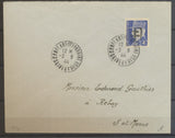 1944 Env. Libération de CONFLANS Ste Honorine N°17 4f bleu. Signé X2501