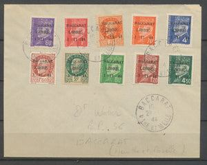 1944 Env. Libération de Baccarat 10 timbres N°1 à 10. Superbe Signé Calves X2517