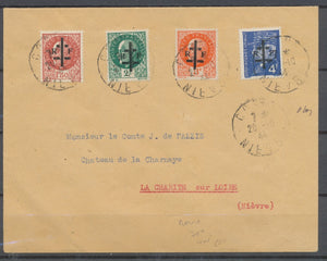 1944 Env. Libération de La Charité Sur Loire Signé MAYER. RARE X2525