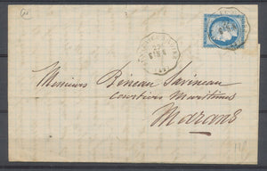 1876 Lettre Conv. Station St-N.N St NAZAIRE-S-LOIRE LOIRE-INFERIEURE(42) X2570