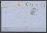 1876 Lettre Convoyeur Station LY.StR.R LA COTE ST-ANDRE ISERE(37) X2571