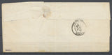 1851 Lettre N°4 Bleu foncé Obl Grille + Grand CAD T14 CLERVAL DOUBS(24) X2623