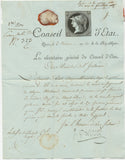 1801 Lettre en Franchise Griffe Secréte du Cons. D'état Bleu + Vignette X2660