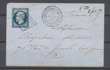 1857 env. N°14 Obl Grille Corps expéditionnaire d'Italie - 1er division X2713