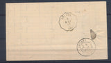 1876 Lettre N°60 Obl CAD T17 BROUVELIEURES +OR VOSGES(82) RRR X2786