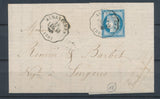 1876 Lettre Convoyeur Station LAIG.GR. ALMENECHES ORNE(59) Indice 18 X2806