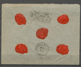1894 Env. Sage Tricolore CHARGE 5c vert, 50c Rose + 40c orange Superbe X2824