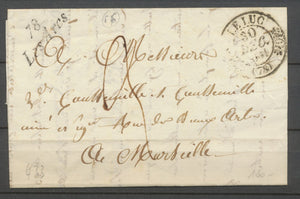 1831 Lettre Cursive 78/Les Arcs + CAD T11 LE LUC. Superbe VAR(78) X2825