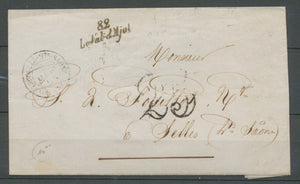 1854 Lettre Cursive 82 Le Val-d'Ajol 24mm + FOUGEROLLES-S-SAONE VOSGES(82) X2879