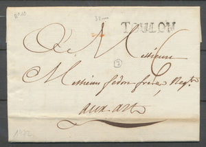 1772 Lettre Marque Lenain N°10 TOULON 32mm VAR(78) TB. X2899