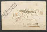 1823 Lettre Griffe Le commandant de la Marine à Toulon. Texte ++ X2901