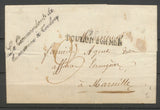 1823 Lettre Griffe Le commandant de la Marine à Toulon. Texte ++ X2901