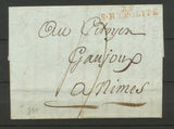 1793 Lettre Marque 29.S.HYPOLITE rouge GARD(29) TB. X2926