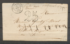 1853 SEINE INFre Lettre CAD T15 FOUCARMONT + BR I St LEGER AUX BOIS TB. X2965