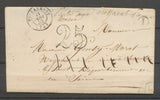 1853 SEINE INFre Lettre CAD T15 FOUCARMONT + BR I St LEGER AUX BOIS TB. X2965