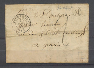 1849 SEINE INFre Lettre CAD T15 FOUCARMONT + BR M PIERREFONT X2966