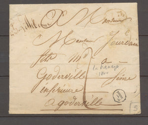 1840 SEINE INFre Lettre en local 1d rge + Boîte rurale F LA FRESNAYE X2971