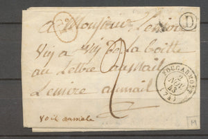 1843 SEINE INFre Lettre CAD T15 FOUCARMONT + Boite rurale D AUBERMESNIL X2973