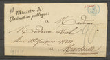 1828 Lettre En Franchise Griffe Ministre de l'instruction Publique X3032