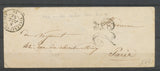 1853 Env Cachet au dos Paris 6 * (60) Seine et Oise. X3051