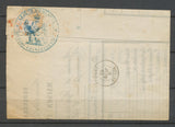 1863 Lettre Franchise Bleue Grand Chancelier de la légion d'Honneur X3079