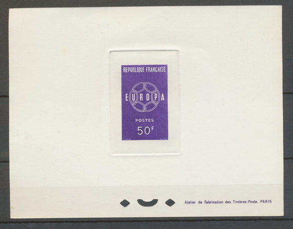 1959 épreuve de luxe Timbre N°1219 50f violet EUROPA X3140