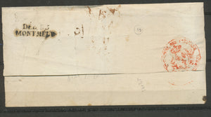 1818 Lettre en franchise  Déboursé DEB.53/MONTMEDY 34*10mm MEUSE(53) X3151