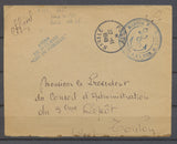 1949 Enveloppe Marine Franchise Griffe AVISO de 2e classe "CDT DE PIMODAN" X3204