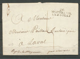 1819 Lettre Marque 26 MONTREUIL L'ARGILLE 34*12mm EURE Superbe X3261