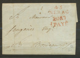 1808 Lettre Marque 45 NERAC + PORT PAYE ROUGE LOT & GARONNE Superbe X3264