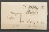 1849 Lettre CAD T13 BRAY-SUR-SEINE (73) + BR R Grisy(rare) SEINE ET MARNE X3319