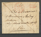 1833 Lettre CAD T13 EGREVILLE(73) Rge en PP Rouge SEINE ET MARNE Superbe X3328