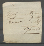 1818 Récépissé de Dépôt Article d'argent Marque 73 BRAY-SUR-SEINE RRR X3350