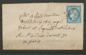 1872 Lettre N°60 Obl GC2072 LONDINIERES (74) + BR identifiée K SEINE Infre X3363