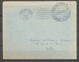 1945 env. en FM Obl CAD TOULON S/MER VAR + Cachet INFANTERIE COLONIALE X3508
