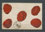1867 env. 40c 2*N°22 Chargement de Marseille en rouge au recto RARE. X3646