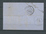 1870 Lettre CAD T17 MAICHE DOUBS(24) + PP rouge manque de timbres X3650