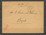 1932 Env. En FM obl TUNISIE Griffe Torpilleur d'Escadre Enseigne Gaboide X3751