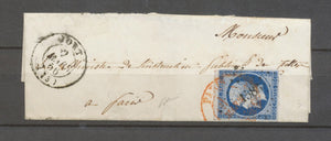 1856 Lettre N°14 obl. PC 1583 de Jort (13), A Paris obl. PARIS DON POSTES X3863
