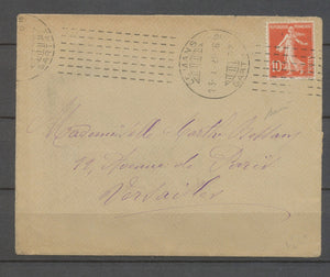 1913 Lettre ESSAI CHAMBON, LE MANS/SARTHE obl. N°138, SUP X3876