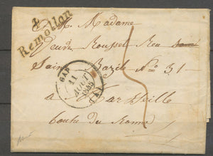 1845 Lettre marque linéaire 4/remollon + C.14 Gap, Superbe X3884