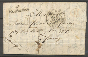 1833 Lettre marque linéaire 4/Ventavon + C.12 Gap, Superbe X3885
