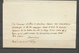 1839 Lettre DAUNOU, LAS, Archiviste président du tribunat X3910